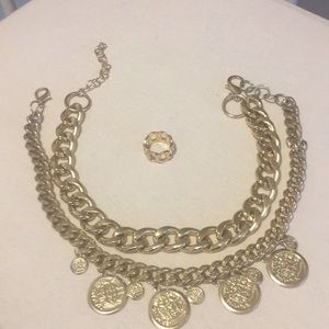 Bundle gold chain and ring